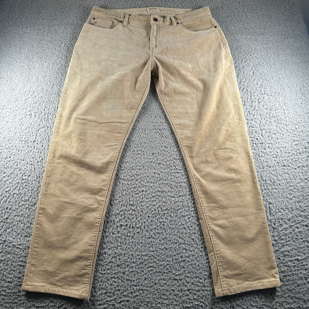 Todd Snyder Corduroy Pants Mens 35x32 Slim Fit Stretch Tan Beige Italian Fabric
